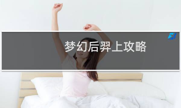 梦幻后羿上攻略