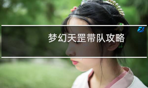 梦幻天罡带队攻略