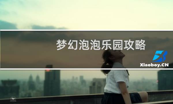 梦幻泡泡乐园攻略