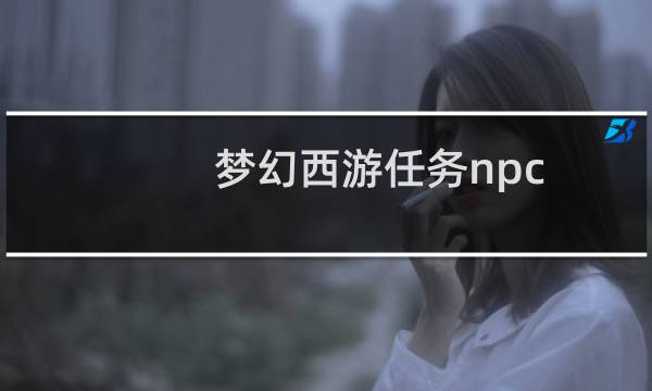 梦幻西游任务npc