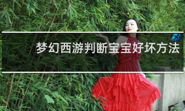 梦幻西游判断宝宝好坏方法