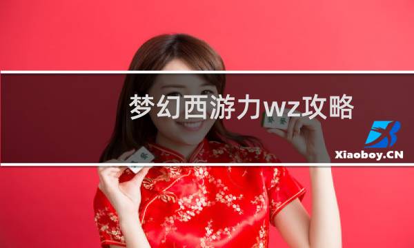 梦幻西游力wz攻略