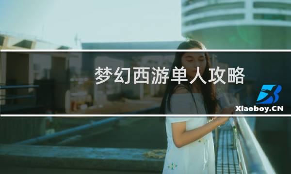 梦幻西游单人攻略