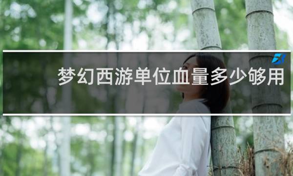 梦幻西游单位血量多少够用