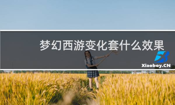 梦幻西游变化套什么效果
