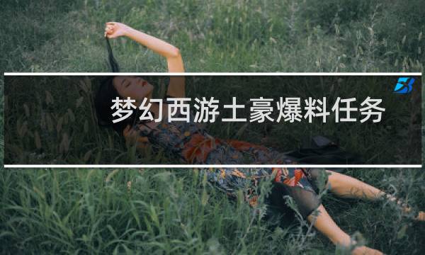 梦幻西游土豪爆料任务