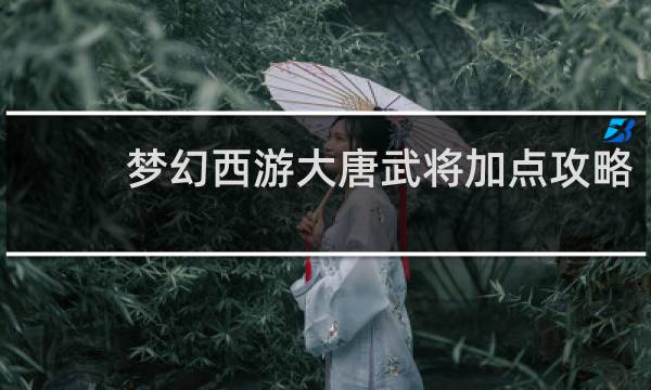 梦幻西游大唐武将加点攻略