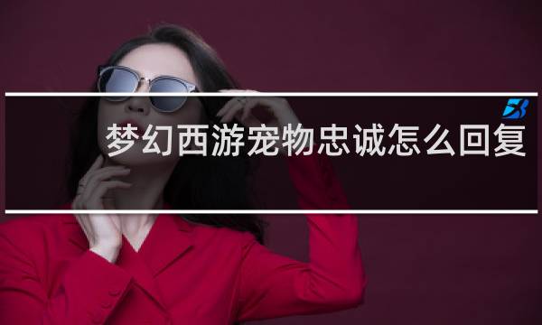 梦幻西游宠物忠诚怎么回复