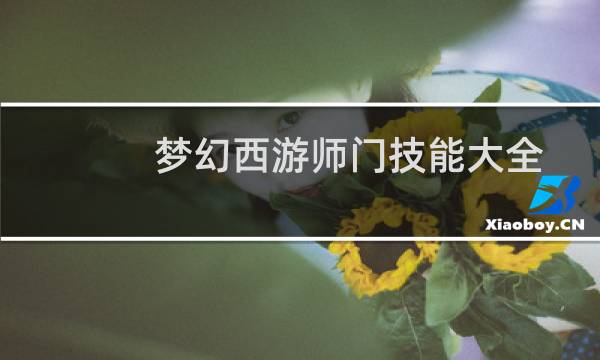 梦幻西游师门技能大全