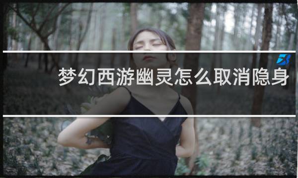 梦幻西游幽灵怎么取消隐身