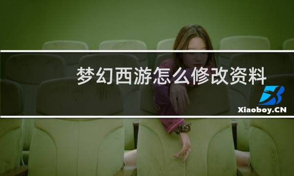梦幻西游怎么修改资料