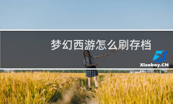 梦幻西游怎么刷存档