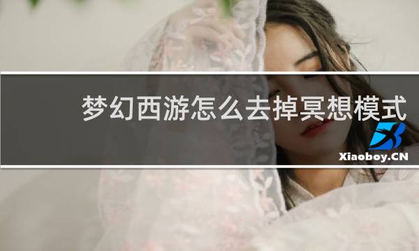 梦幻西游怎么去掉冥想模式