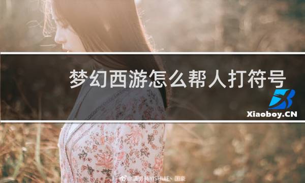 梦幻西游怎么帮人打符号