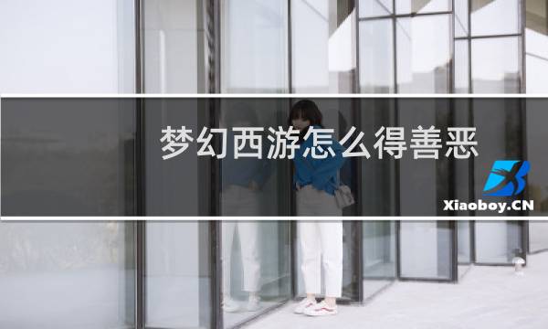 梦幻西游怎么得善恶