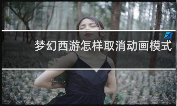 梦幻西游怎样取消动画模式