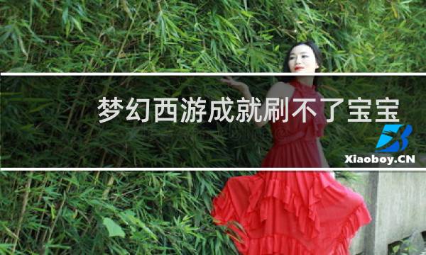 夢幻西游成就刷不了寶寶