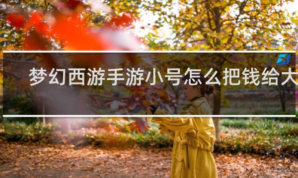 梦幻西游手游小号怎么把钱给大号