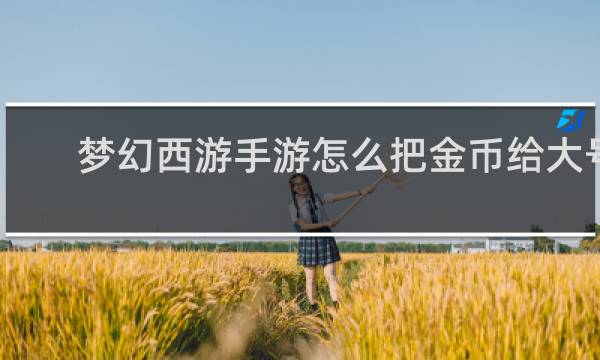 梦幻西游手游怎么把金币给大号