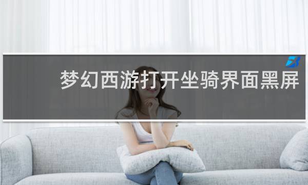 梦幻西游打开坐骑界面黑屏