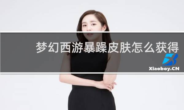 梦幻西游暴躁皮肤怎么获得