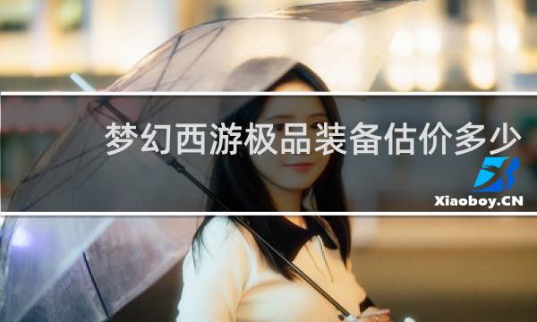 梦幻西游极品装备估价多少