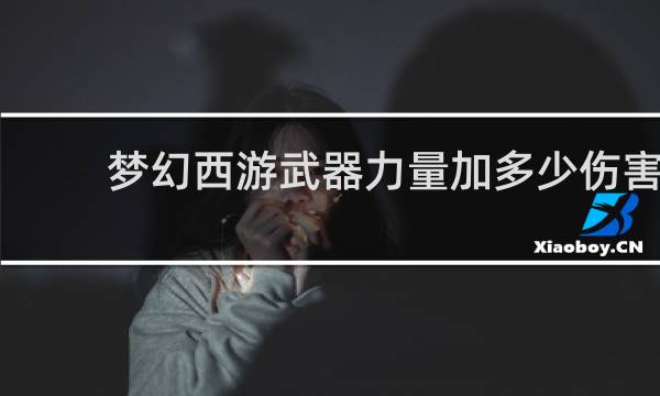 梦幻西游武器力量加多少伤害