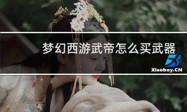 梦幻西游武帝怎么买武器