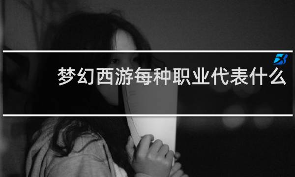 梦幻西游每种职业代表什么