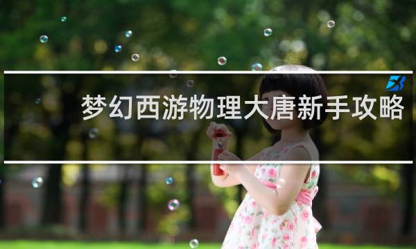 梦幻西游物理大唐新手攻略