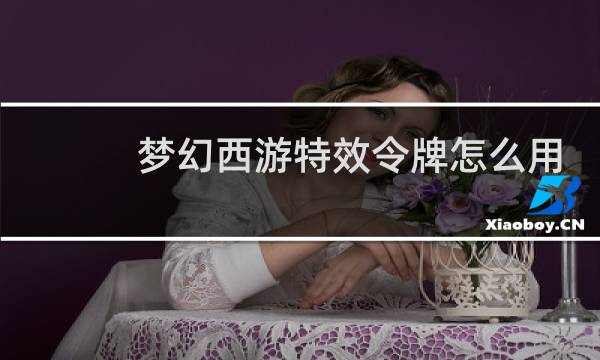 梦幻西游特效令牌怎么用