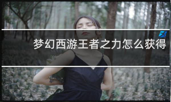 梦幻西游王者之力怎么获得