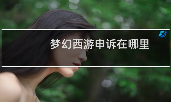 梦幻西游申诉在哪里