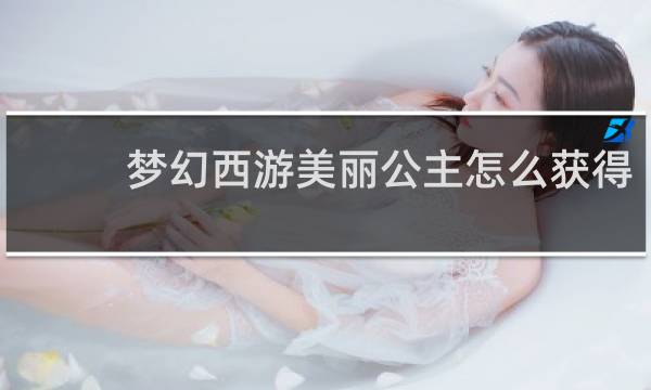 梦幻西游美丽公主怎么获得