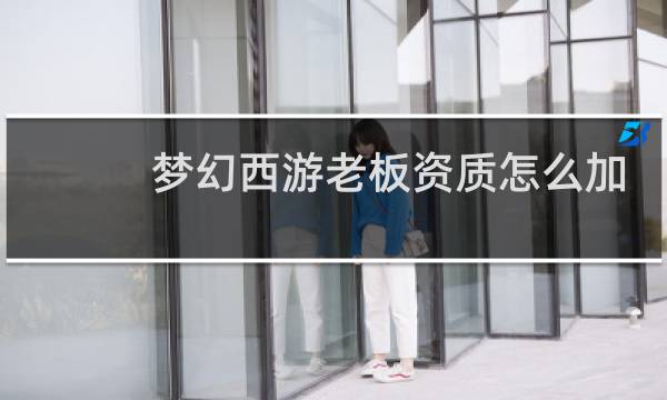 梦幻西游老板资质怎么加