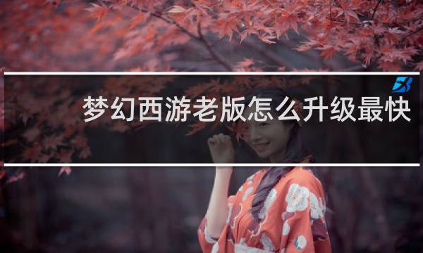 梦幻西游老版怎么升级最快