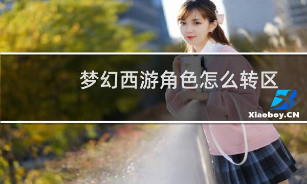 梦幻西游角色怎么转区