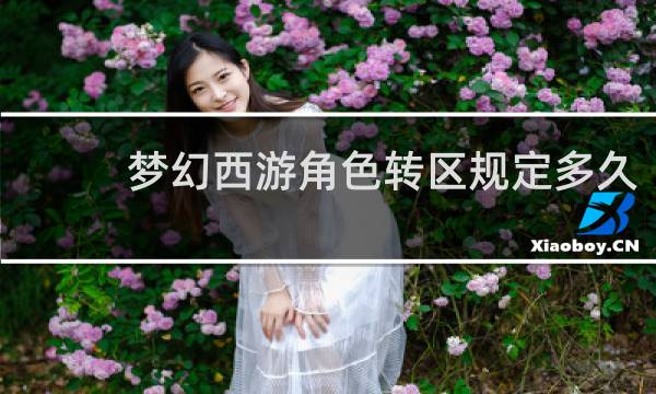 梦幻西游角色转区规定多久