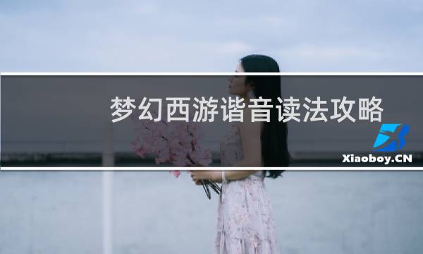 梦幻西游谐音读法攻略