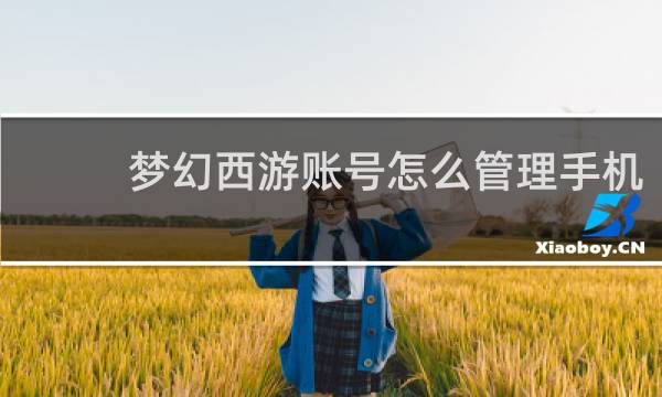 梦幻西游账号怎么管理手机