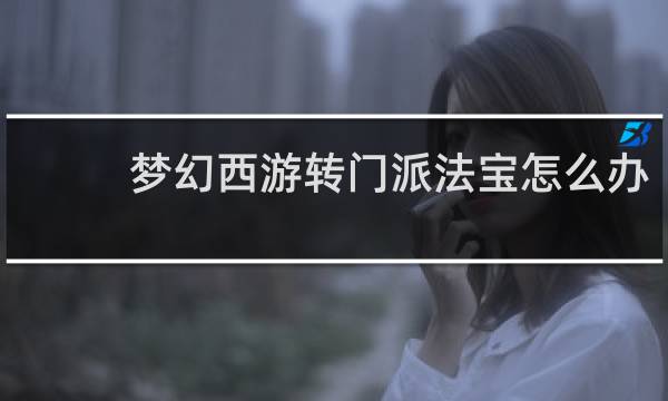 梦幻西游转门派法宝怎么办