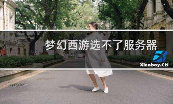 梦幻西游选不了服务器