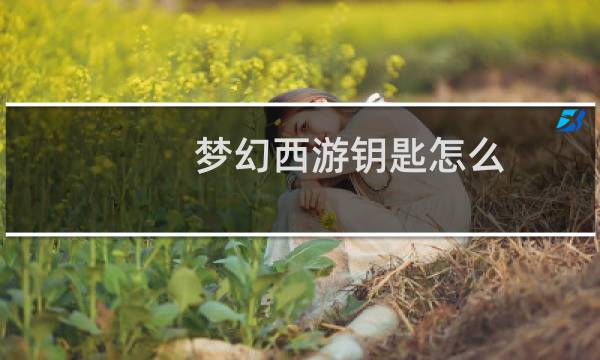 梦幻西游钥匙怎么