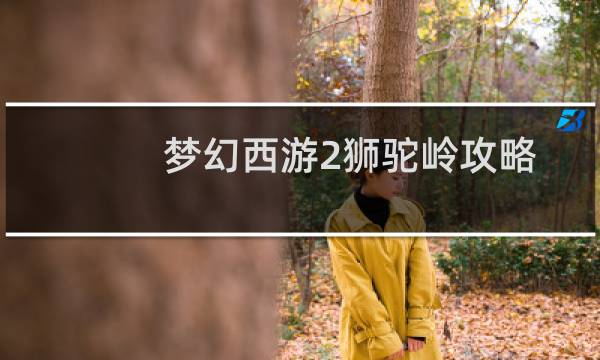 梦幻西游2狮驼岭攻略