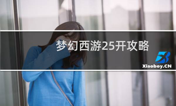 梦幻西游25开攻略