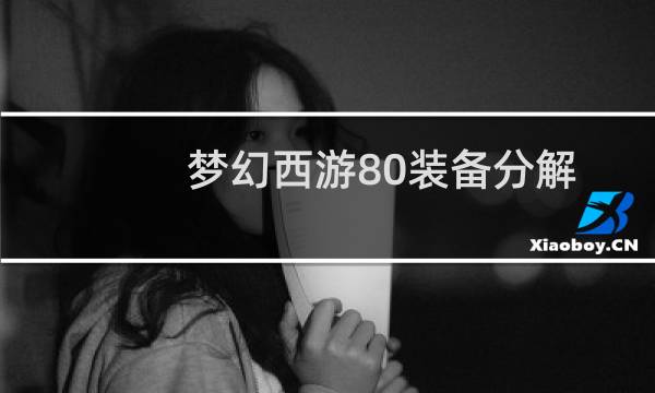 梦幻西游80装备分解