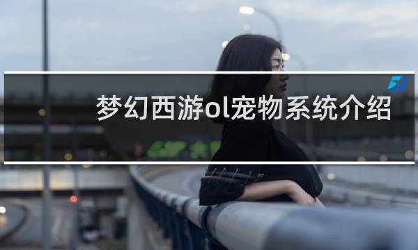 梦幻西游ol宠物系统介绍