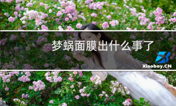梦蜗面膜出什么事了