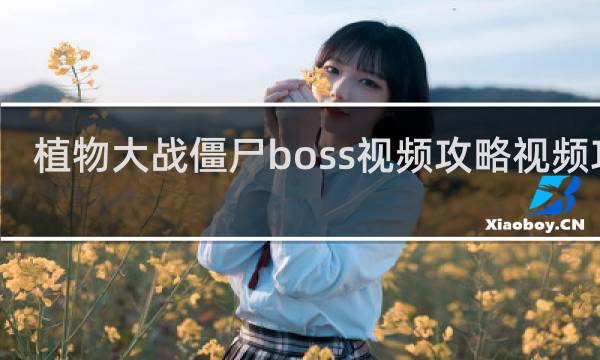 植物大战僵尸boss视频攻略视频攻略