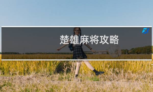 楚雄麻将攻略